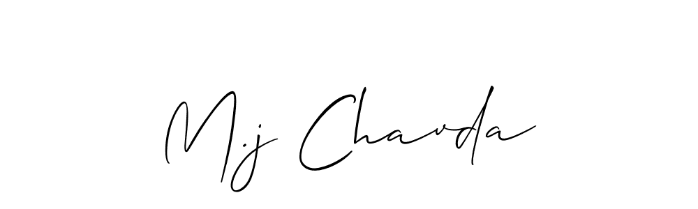 How to make M.j Chavda name signature. Use Allison_Script style for creating short signs online. This is the latest handwritten sign. M.j Chavda signature style 2 images and pictures png