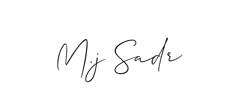 Also we have M.j Sadr name is the best signature style. Create professional handwritten signature collection using Allison_Script autograph style. M.j Sadr signature style 2 images and pictures png