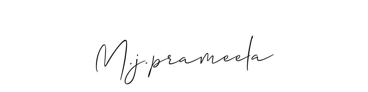 M.j.prameela stylish signature style. Best Handwritten Sign (Allison_Script) for my name. Handwritten Signature Collection Ideas for my name M.j.prameela. M.j.prameela signature style 2 images and pictures png