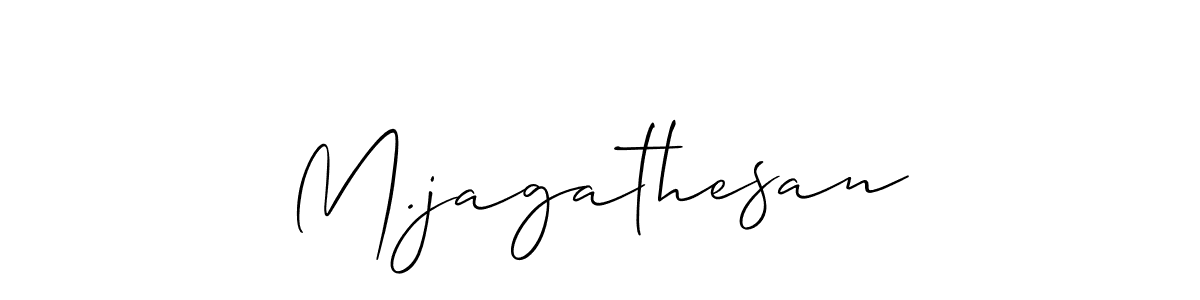 How to make M.jagathesan signature? Allison_Script is a professional autograph style. Create handwritten signature for M.jagathesan name. M.jagathesan signature style 2 images and pictures png