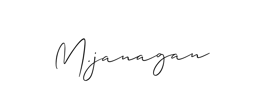 Design your own signature with our free online signature maker. With this signature software, you can create a handwritten (Allison_Script) signature for name M.janagan. M.janagan signature style 2 images and pictures png