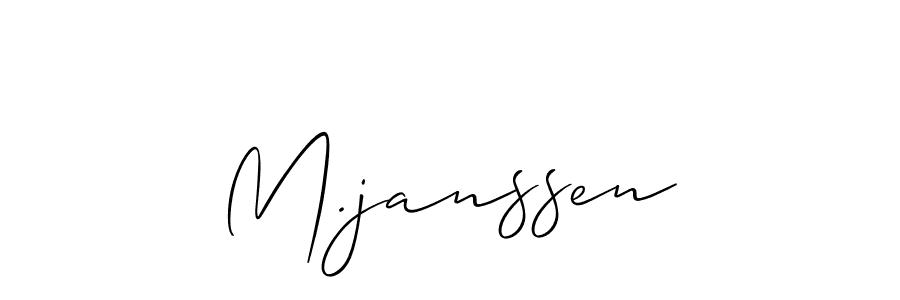 Create a beautiful signature design for name M.janssen. With this signature (Allison_Script) fonts, you can make a handwritten signature for free. M.janssen signature style 2 images and pictures png