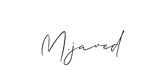 How to make M.javed name signature. Use Allison_Script style for creating short signs online. This is the latest handwritten sign. M.javed signature style 2 images and pictures png