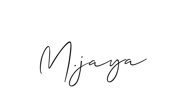 M.jaya stylish signature style. Best Handwritten Sign (Allison_Script) for my name. Handwritten Signature Collection Ideas for my name M.jaya. M.jaya signature style 2 images and pictures png