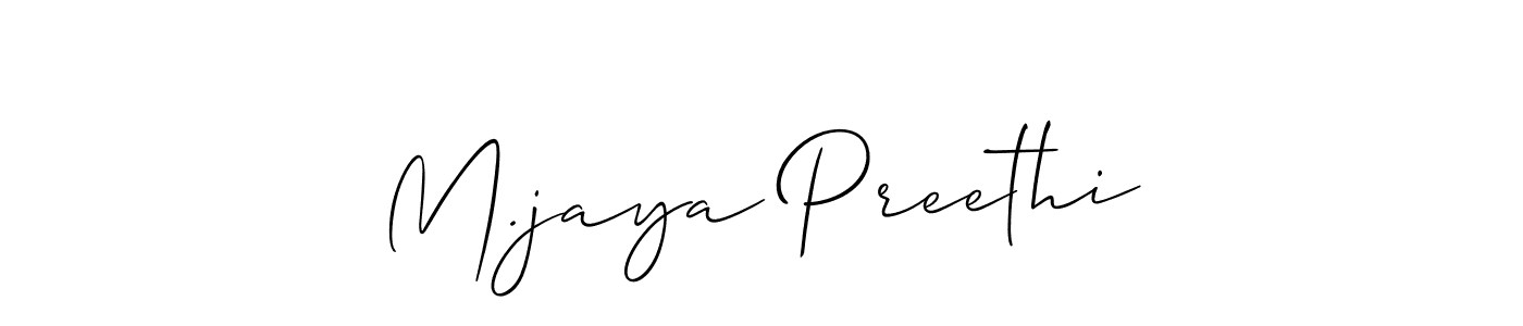 It looks lik you need a new signature style for name M.jaya Preethi. Design unique handwritten (Allison_Script) signature with our free signature maker in just a few clicks. M.jaya Preethi signature style 2 images and pictures png