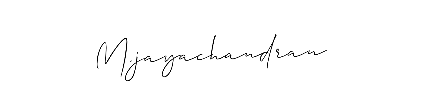 Also You can easily find your signature by using the search form. We will create M.jayachandran name handwritten signature images for you free of cost using Allison_Script sign style. M.jayachandran signature style 2 images and pictures png