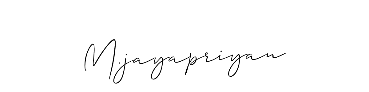 Best and Professional Signature Style for M.jayapriyan. Allison_Script Best Signature Style Collection. M.jayapriyan signature style 2 images and pictures png