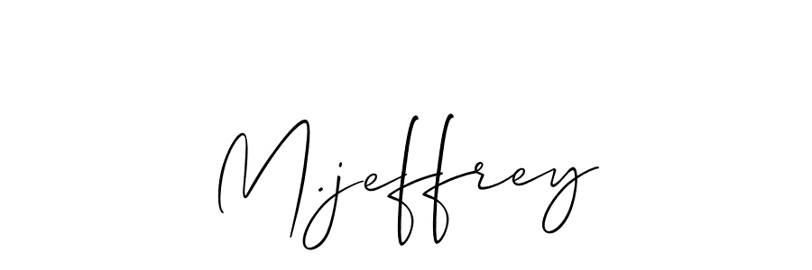 Also You can easily find your signature by using the search form. We will create M.jeffrey name handwritten signature images for you free of cost using Allison_Script sign style. M.jeffrey signature style 2 images and pictures png