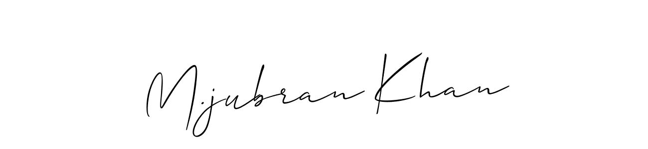 Similarly Allison_Script is the best handwritten signature design. Signature creator online .You can use it as an online autograph creator for name M.jubran Khan. M.jubran Khan signature style 2 images and pictures png