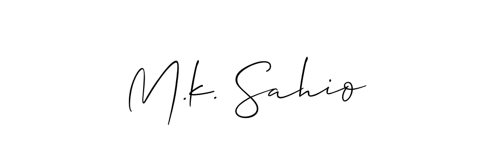 Best and Professional Signature Style for M.k. Sahio. Allison_Script Best Signature Style Collection. M.k. Sahio signature style 2 images and pictures png