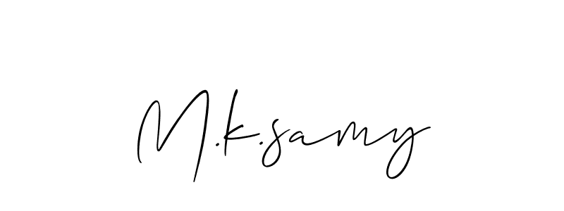 How to Draw M.k.samy signature style? Allison_Script is a latest design signature styles for name M.k.samy. M.k.samy signature style 2 images and pictures png