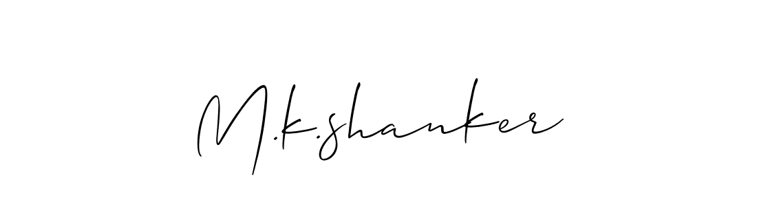 It looks lik you need a new signature style for name M.k.shanker. Design unique handwritten (Allison_Script) signature with our free signature maker in just a few clicks. M.k.shanker signature style 2 images and pictures png