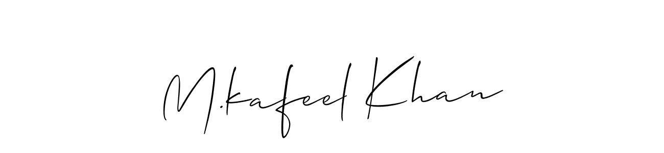 Create a beautiful signature design for name M.kafeel Khan. With this signature (Allison_Script) fonts, you can make a handwritten signature for free. M.kafeel Khan signature style 2 images and pictures png