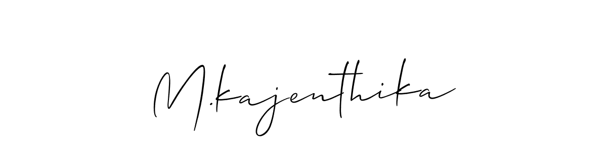 Create a beautiful signature design for name M.kajenthika. With this signature (Allison_Script) fonts, you can make a handwritten signature for free. M.kajenthika signature style 2 images and pictures png