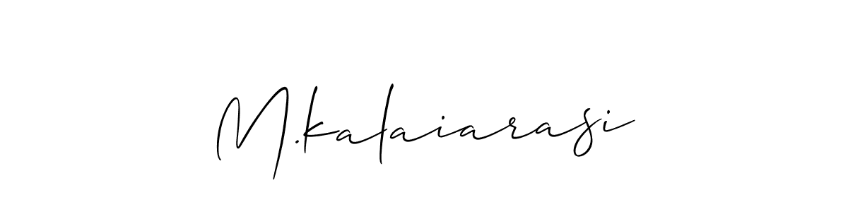 Best and Professional Signature Style for M.kalaiarasi. Allison_Script Best Signature Style Collection. M.kalaiarasi signature style 2 images and pictures png