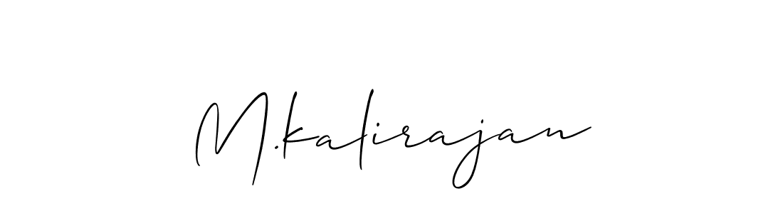 M.kalirajan stylish signature style. Best Handwritten Sign (Allison_Script) for my name. Handwritten Signature Collection Ideas for my name M.kalirajan. M.kalirajan signature style 2 images and pictures png