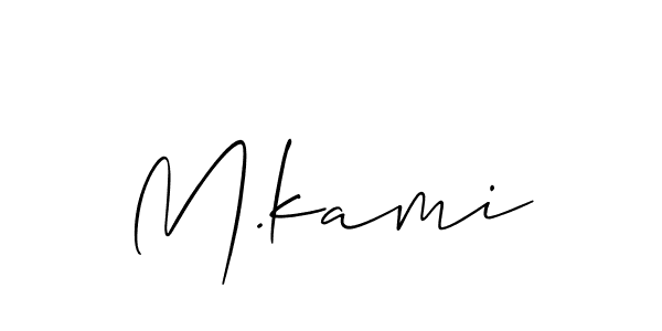 Make a short M.kami signature style. Manage your documents anywhere anytime using Allison_Script. Create and add eSignatures, submit forms, share and send files easily. M.kami signature style 2 images and pictures png