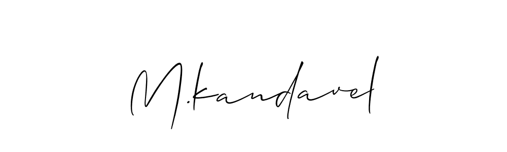 M.kandavel stylish signature style. Best Handwritten Sign (Allison_Script) for my name. Handwritten Signature Collection Ideas for my name M.kandavel. M.kandavel signature style 2 images and pictures png