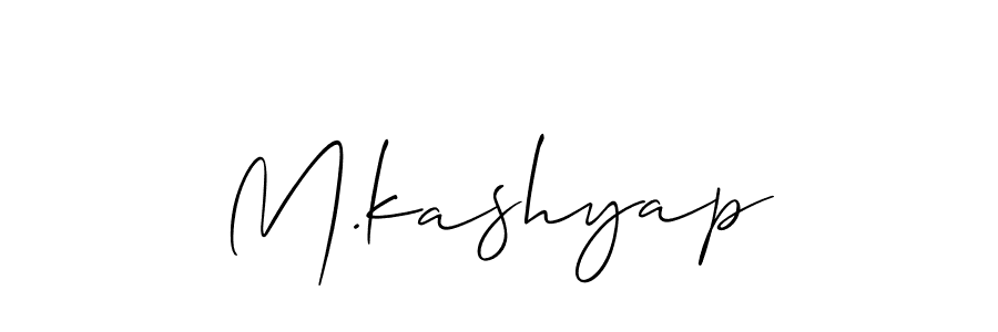 Also we have M.kashyap name is the best signature style. Create professional handwritten signature collection using Allison_Script autograph style. M.kashyap signature style 2 images and pictures png