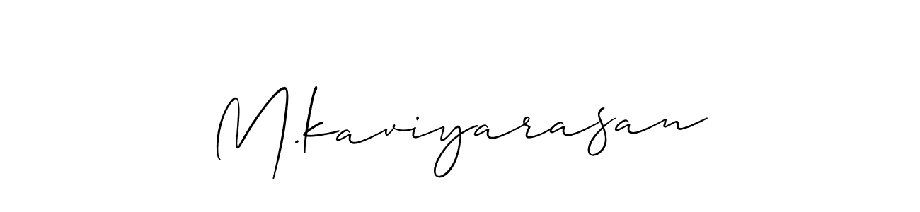Make a beautiful signature design for name M.kaviyarasan. With this signature (Allison_Script) style, you can create a handwritten signature for free. M.kaviyarasan signature style 2 images and pictures png