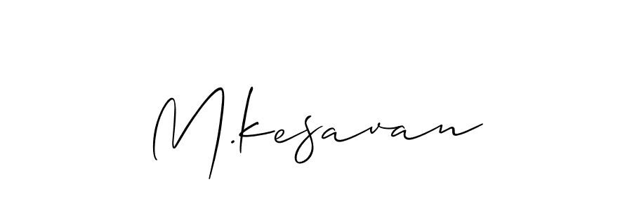 Design your own signature with our free online signature maker. With this signature software, you can create a handwritten (Allison_Script) signature for name M.kesavan. M.kesavan signature style 2 images and pictures png