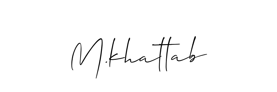 How to make M.khattab name signature. Use Allison_Script style for creating short signs online. This is the latest handwritten sign. M.khattab signature style 2 images and pictures png