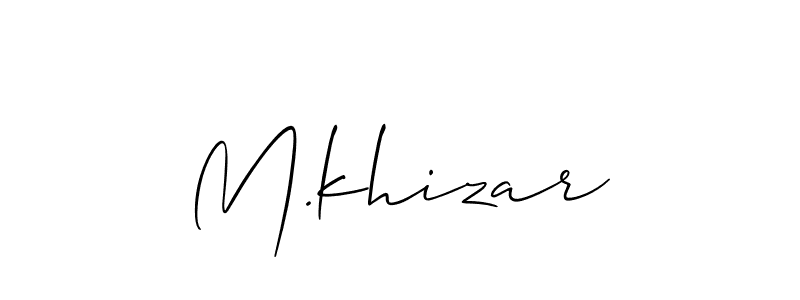 M.khizar stylish signature style. Best Handwritten Sign (Allison_Script) for my name. Handwritten Signature Collection Ideas for my name M.khizar. M.khizar signature style 2 images and pictures png