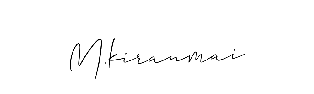 Use a signature maker to create a handwritten signature online. With this signature software, you can design (Allison_Script) your own signature for name M.kiranmai. M.kiranmai signature style 2 images and pictures png