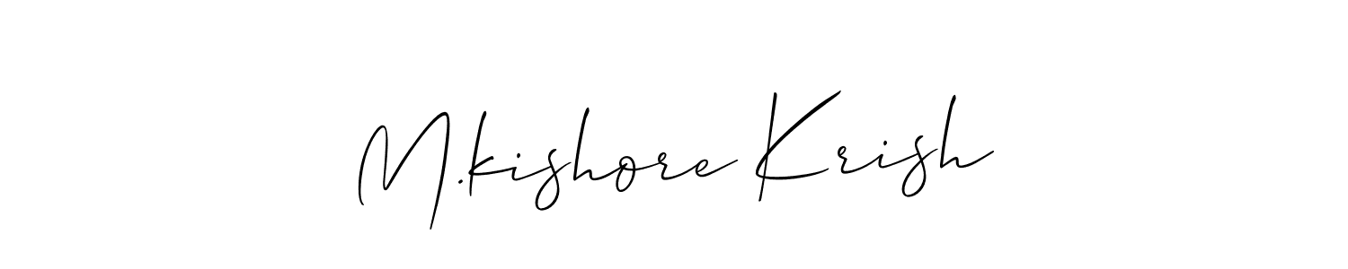 Make a beautiful signature design for name M.kishore Krish. Use this online signature maker to create a handwritten signature for free. M.kishore Krish signature style 2 images and pictures png