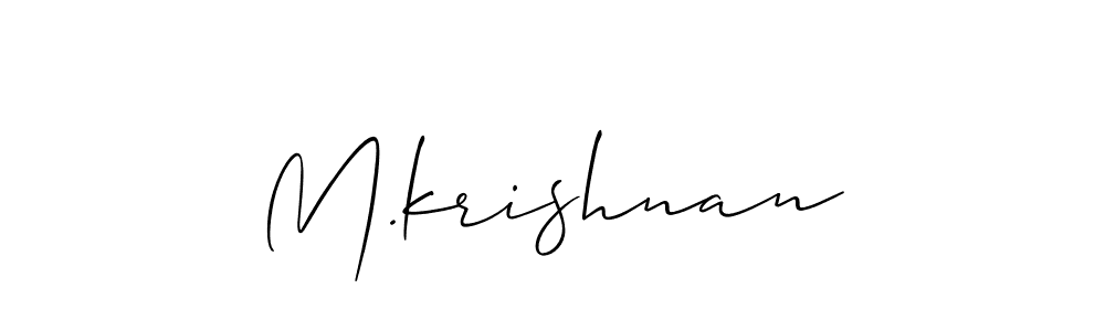 Make a beautiful signature design for name M.krishnan. Use this online signature maker to create a handwritten signature for free. M.krishnan signature style 2 images and pictures png