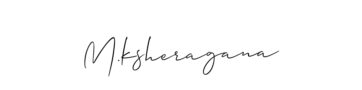 It looks lik you need a new signature style for name M.ksheragana. Design unique handwritten (Allison_Script) signature with our free signature maker in just a few clicks. M.ksheragana signature style 2 images and pictures png