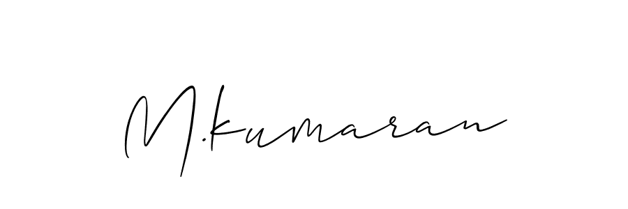 Also we have M.kumaran name is the best signature style. Create professional handwritten signature collection using Allison_Script autograph style. M.kumaran signature style 2 images and pictures png