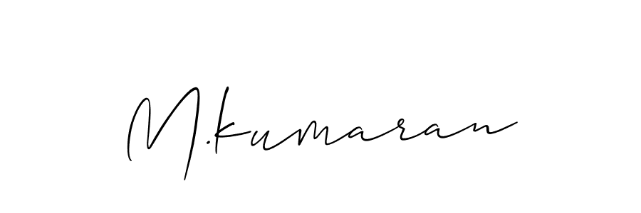 It looks lik you need a new signature style for name M.kumaran. Design unique handwritten (Allison_Script) signature with our free signature maker in just a few clicks. M.kumaran signature style 2 images and pictures png