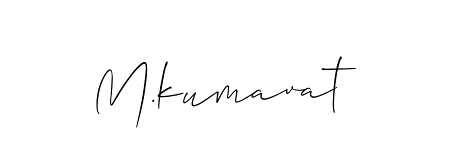 How to make M.kumavat signature? Allison_Script is a professional autograph style. Create handwritten signature for M.kumavat name. M.kumavat signature style 2 images and pictures png