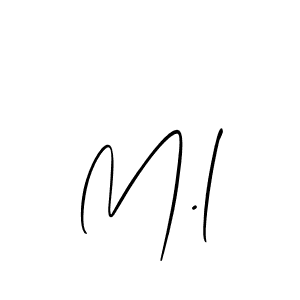 Design your own signature with our free online signature maker. With this signature software, you can create a handwritten (Allison_Script) signature for name M.l. M.l signature style 2 images and pictures png