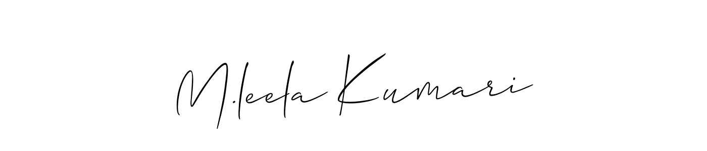 It looks lik you need a new signature style for name M.leela Kumari. Design unique handwritten (Allison_Script) signature with our free signature maker in just a few clicks. M.leela Kumari signature style 2 images and pictures png