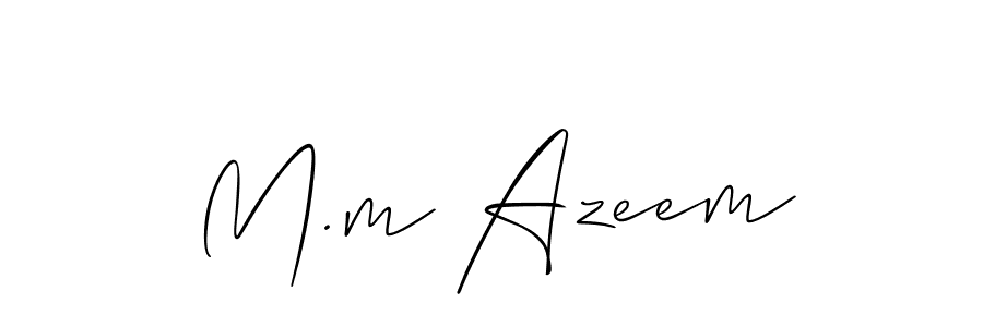 Make a short M.m Azeem signature style. Manage your documents anywhere anytime using Allison_Script. Create and add eSignatures, submit forms, share and send files easily. M.m Azeem signature style 2 images and pictures png