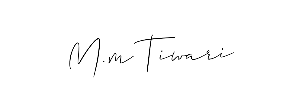 Create a beautiful signature design for name M.m Tiwari. With this signature (Allison_Script) fonts, you can make a handwritten signature for free. M.m Tiwari signature style 2 images and pictures png