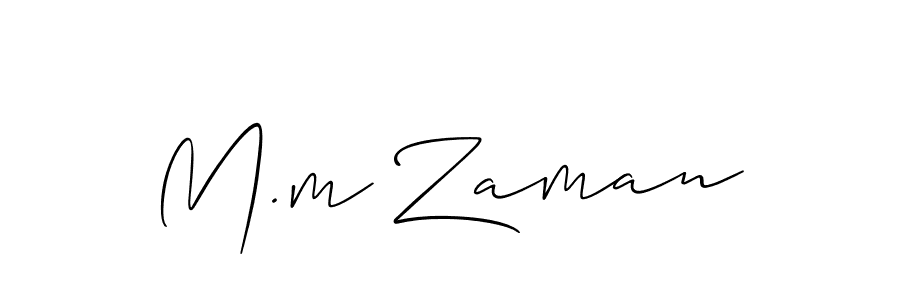 Allison_Script is a professional signature style that is perfect for those who want to add a touch of class to their signature. It is also a great choice for those who want to make their signature more unique. Get M.m Zaman name to fancy signature for free. M.m Zaman signature style 2 images and pictures png