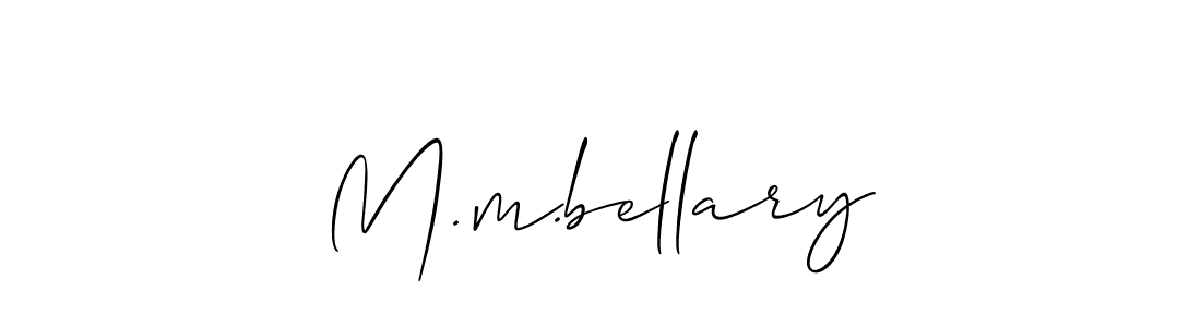 How to Draw M.m.bellary signature style? Allison_Script is a latest design signature styles for name M.m.bellary. M.m.bellary signature style 2 images and pictures png