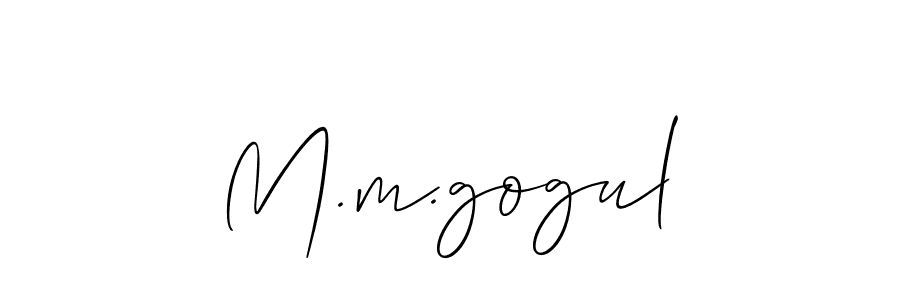 Once you've used our free online signature maker to create your best signature Allison_Script style, it's time to enjoy all of the benefits that M.m.gogul name signing documents. M.m.gogul signature style 2 images and pictures png