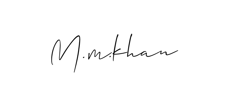 Also we have M.m.khan name is the best signature style. Create professional handwritten signature collection using Allison_Script autograph style. M.m.khan signature style 2 images and pictures png