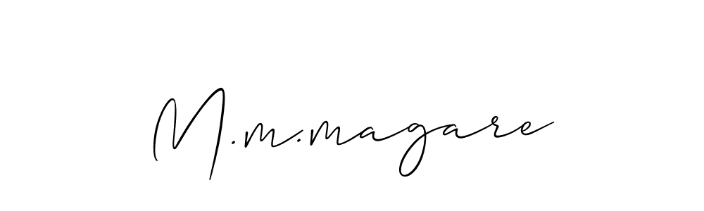 How to make M.m.magare name signature. Use Allison_Script style for creating short signs online. This is the latest handwritten sign. M.m.magare signature style 2 images and pictures png