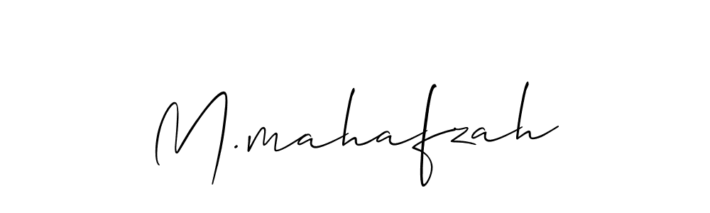 Also we have M.mahafzah name is the best signature style. Create professional handwritten signature collection using Allison_Script autograph style. M.mahafzah signature style 2 images and pictures png