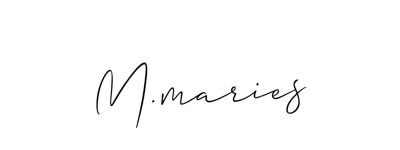 Make a beautiful signature design for name M.maries. With this signature (Allison_Script) style, you can create a handwritten signature for free. M.maries signature style 2 images and pictures png