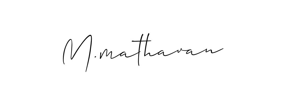 M.mathavan stylish signature style. Best Handwritten Sign (Allison_Script) for my name. Handwritten Signature Collection Ideas for my name M.mathavan. M.mathavan signature style 2 images and pictures png