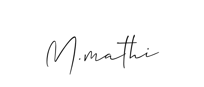 Once you've used our free online signature maker to create your best signature Allison_Script style, it's time to enjoy all of the benefits that M.mathi name signing documents. M.mathi signature style 2 images and pictures png