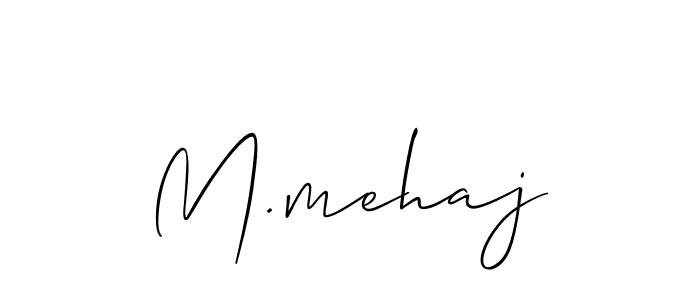 Create a beautiful signature design for name M.mehaj. With this signature (Allison_Script) fonts, you can make a handwritten signature for free. M.mehaj signature style 2 images and pictures png