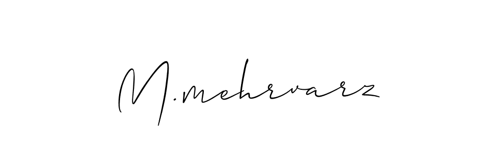 This is the best signature style for the M.mehrvarz name. Also you like these signature font (Allison_Script). Mix name signature. M.mehrvarz signature style 2 images and pictures png