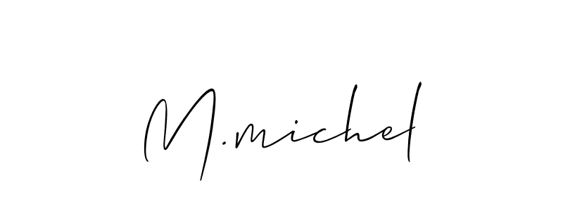 How to make M.michel signature? Allison_Script is a professional autograph style. Create handwritten signature for M.michel name. M.michel signature style 2 images and pictures png